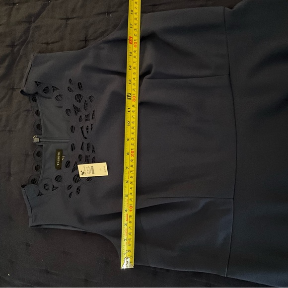 Talbots Blue sleeveless lace accent dress NWT (size 12) - Picture 6 of 8